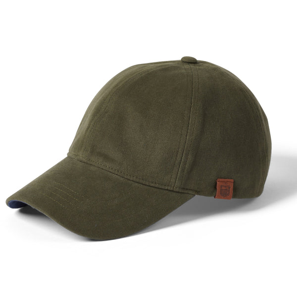 The Hat Shop Failsworth 100% Cotton Canvas Baseball Cap Olive Navy