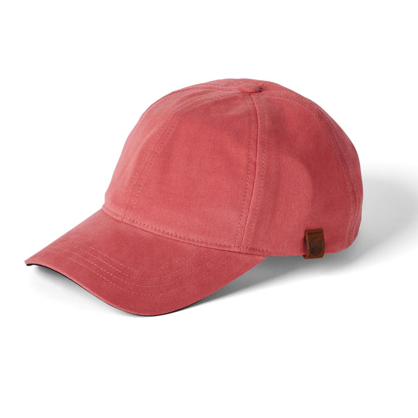 The Hat Shop Failsworth Cotton Canvas Baseball Cap in Salmon and Slate