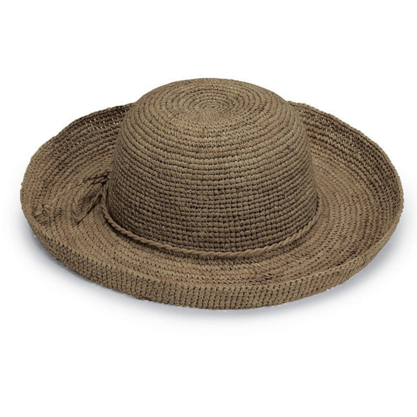 The Hat Shop Ladies Wallaroo 'Catalina' Hand-woven Sun Hat Mushroom