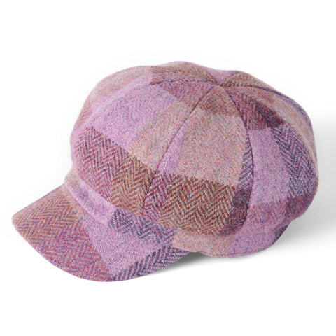 The Hat Shop Harris Tweed Chelsea Hat Purple