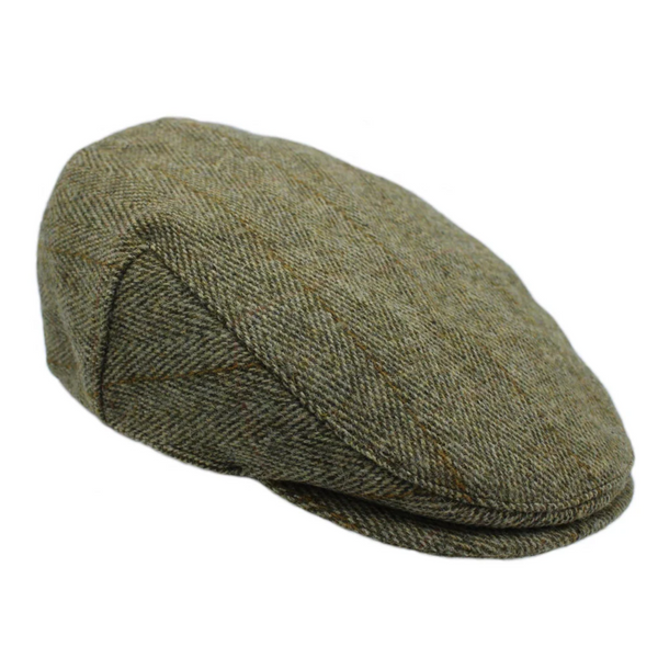 The Hat Shop Waterproof Wool Flat Cap  Sage