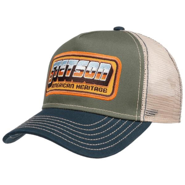 The Hat Shop Stetson American Heritage Patch Trucker Cap in Navy