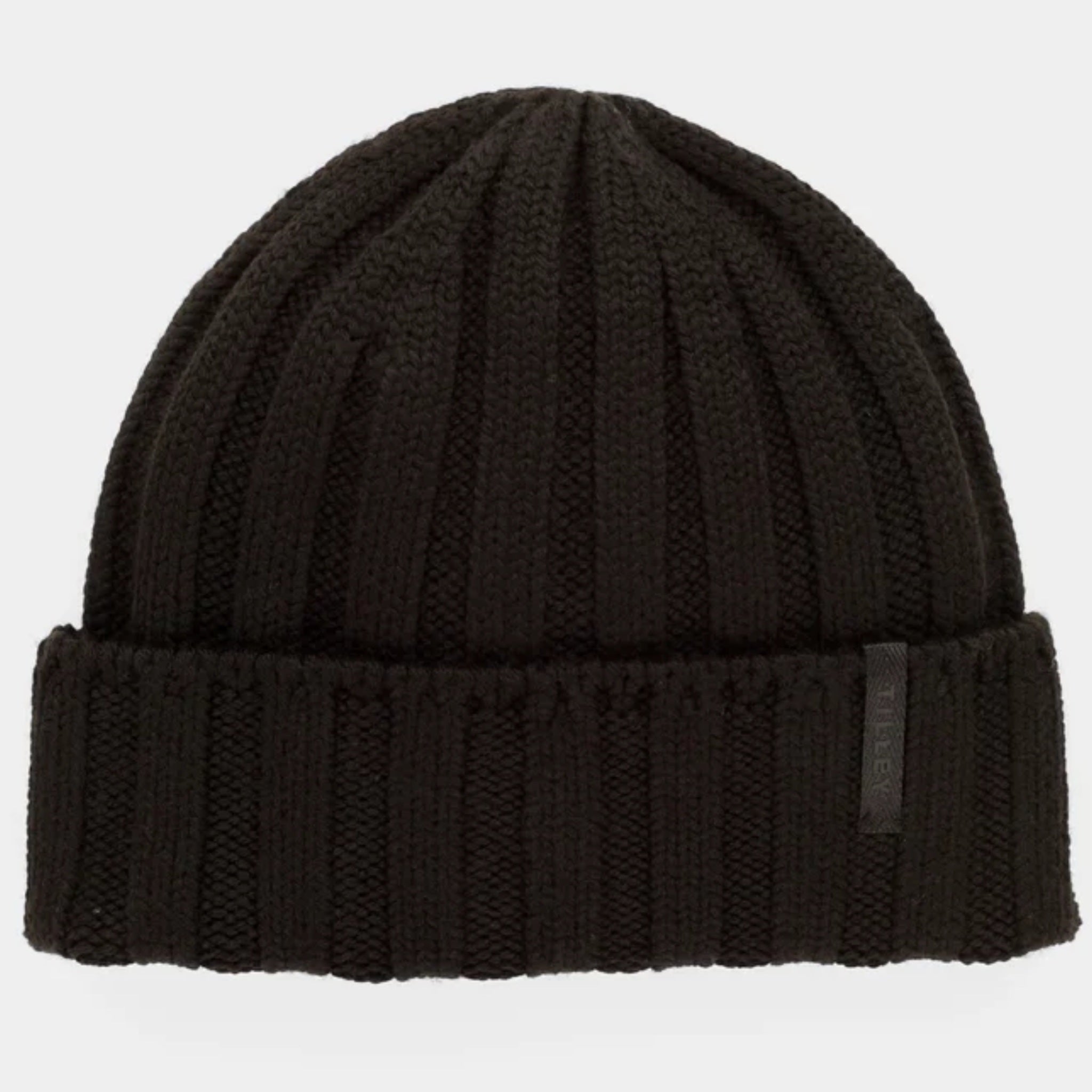The Hat Shop Tilley Chunky Ribbed Merino Wool Beanie Black