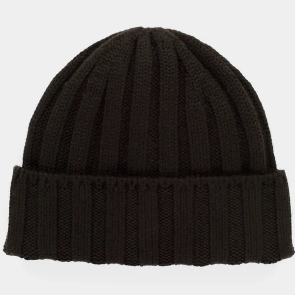 The Hat Shop Tilley Chunky Ribbed Merino Wool Beanie Black