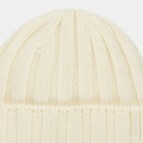 The Hat Shop Tilley Merino Wool Chunky Ribbed Beanie Cream