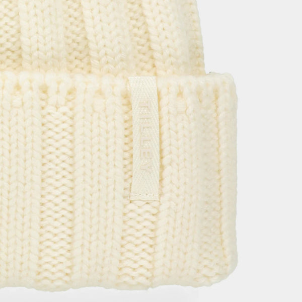 The Hat Shop Tilley Merino Wool Chunky Ribbed Beanie Cream