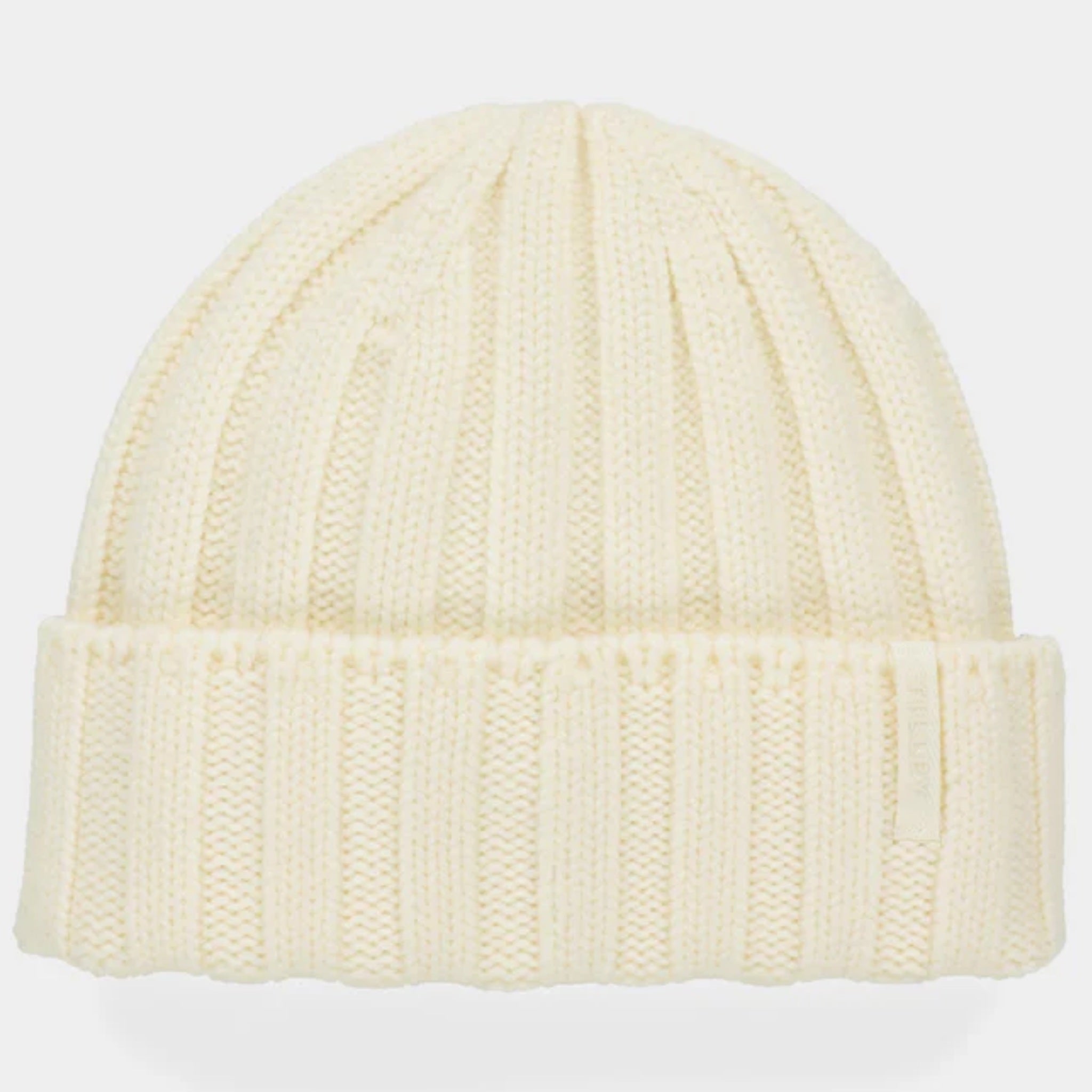 The Hat Shop Tilley Merino Wool Chunky Ribbed Beanie Cream