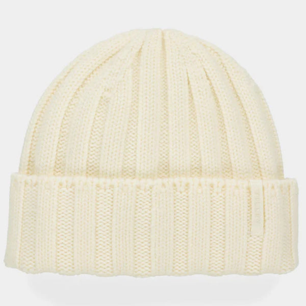 The Hat Shop Tilley Merino Wool Chunky Ribbed Beanie Cream