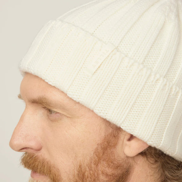 The Hat Shop Tilley Merino Wool Chunky Ribbed Beanie Cream