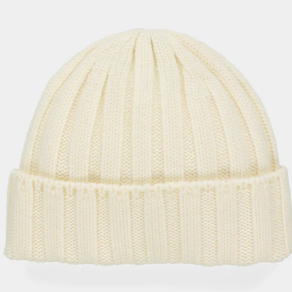 The Hat Shop Tilley Merino Wool Chunky Ribbed Beanie Cream