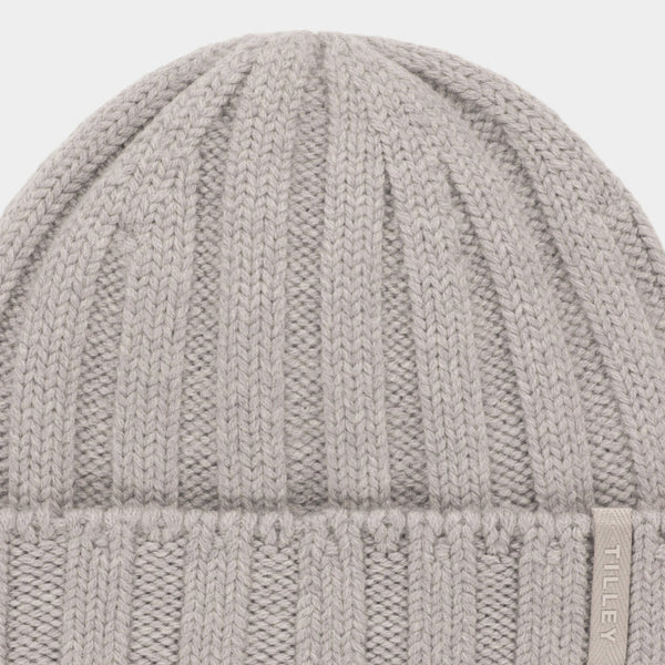The Hat Shop Tilley Chunky Ribbed Merino Wool Beanie Grey