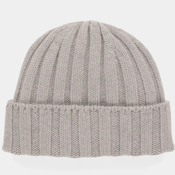 The Hat Shop Tilley Chunky Ribbed Merino Wool Beanie Grey