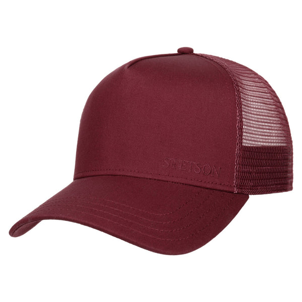 The Hat Shop Stetson Classic Cotton Trucker Cap 'Burgundy'