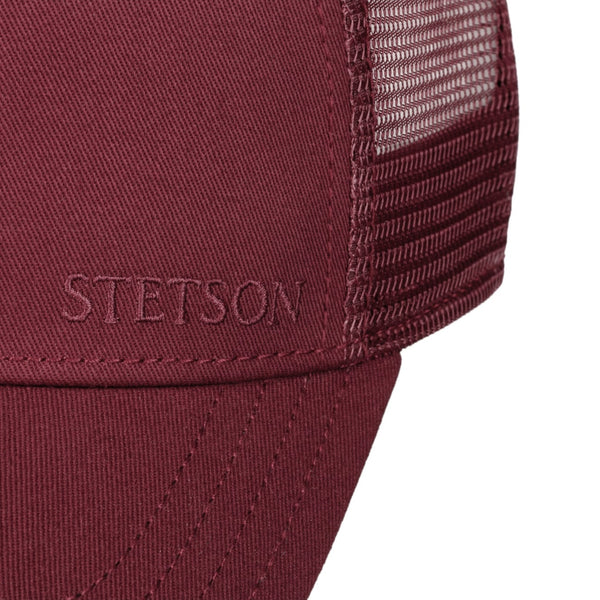 The Hat Shop Stetson Classic Cotton Trucker Cap 'Burgundy'