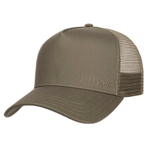 The Hat Shop Stetson Classic Cotton Trucker Cap 'Olive'