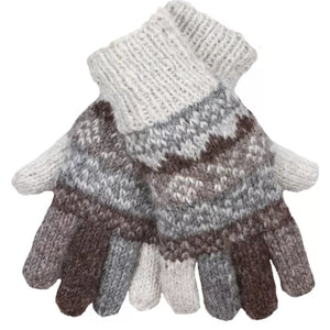 The Hat Shop Classic Fairisle Gloves Natural