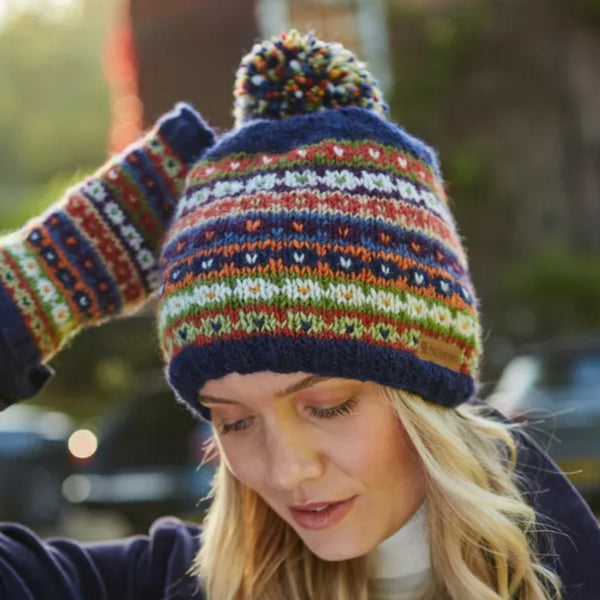 The Hat Shop Pachamama Colorado Wool Bobble Beanie