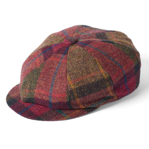 The Hat Shop Failsworth English Tweed Newsboy - Bakerboy Cap  Pink