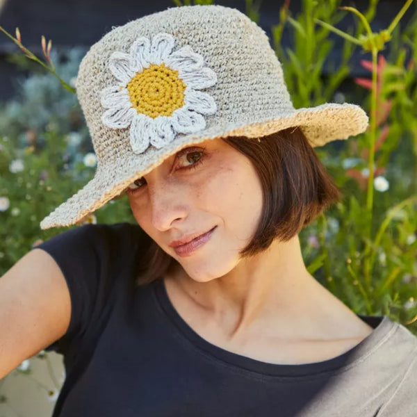 The Hat Shop Pachamama Daisy Sun Hat in Natural