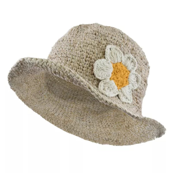 The Hat Shop Pachamama Daisy Sun Hat in Natural