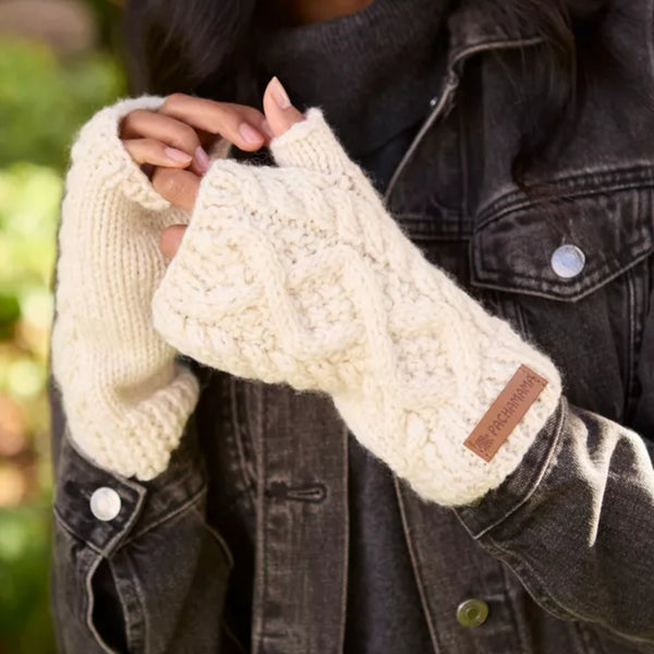 The Hat Shop Enniskerry Merino Wool Handwarmers Cream