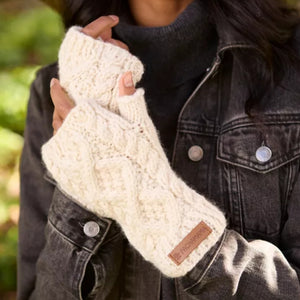 The Hat Shop Enniskerry Merino Wool Handwarmers Cream