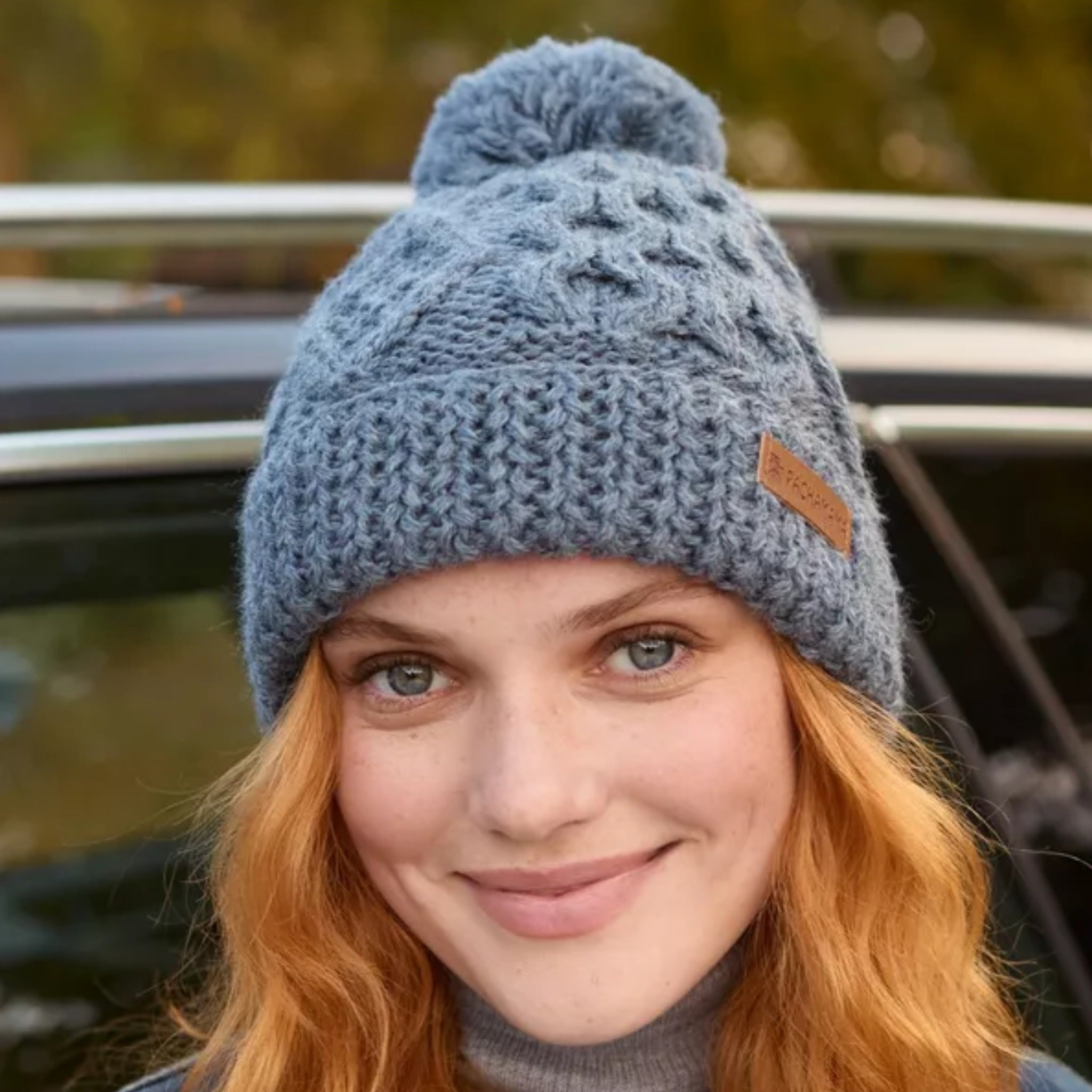 The Hat Shop Pachamama Enniskerry Merino Wool Beanie Slate Blue
