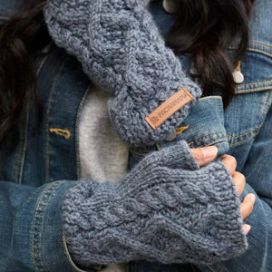 The Hat Shop Pachamama Enniskerry Merino Handwarmers Slate Blue