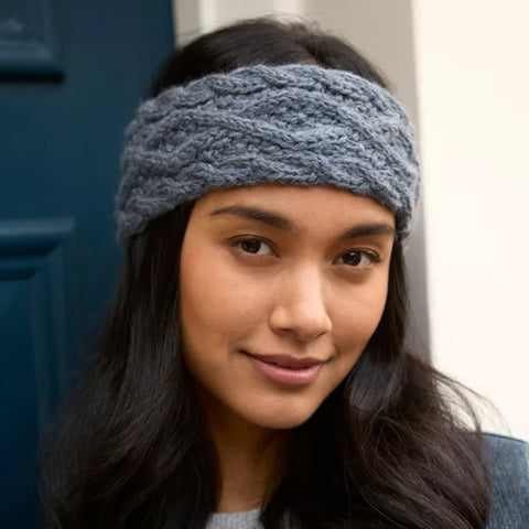 The Hat Shop Enniskerry Merino Wool Headband Slate Blue