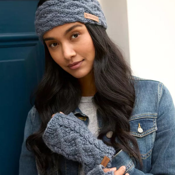 The Hat Shop Pachamama Enniskerry Merino Handwarmers Slate Blue