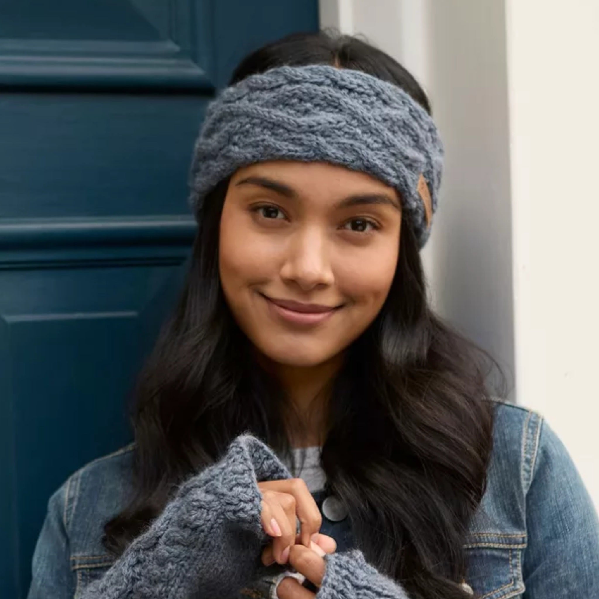The Hat Shop Enniskerry Merino Wool Headband Slate Blue