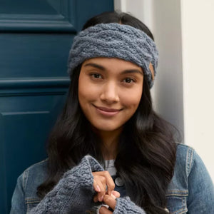 The Hat Shop Enniskerry Merino Wool Headband Slate Blue