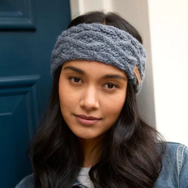 The Hat Shop Enniskerry Merino Wool Headband Slate Blue