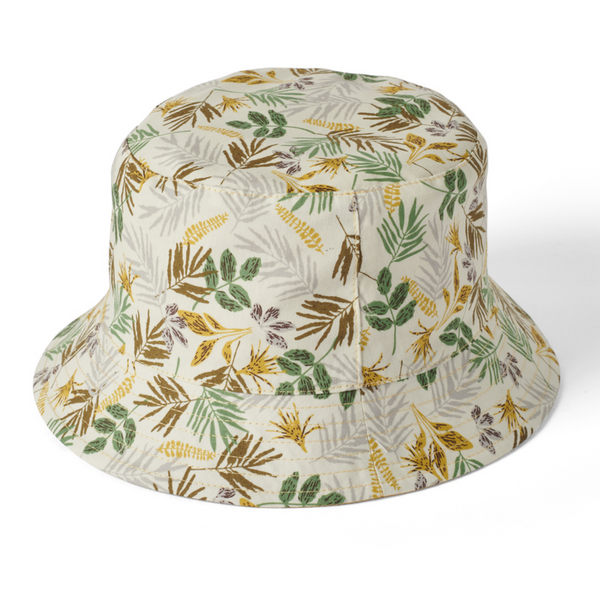 The Hat Shop Failsworth Reversible Bucket Hat Mustard Floral