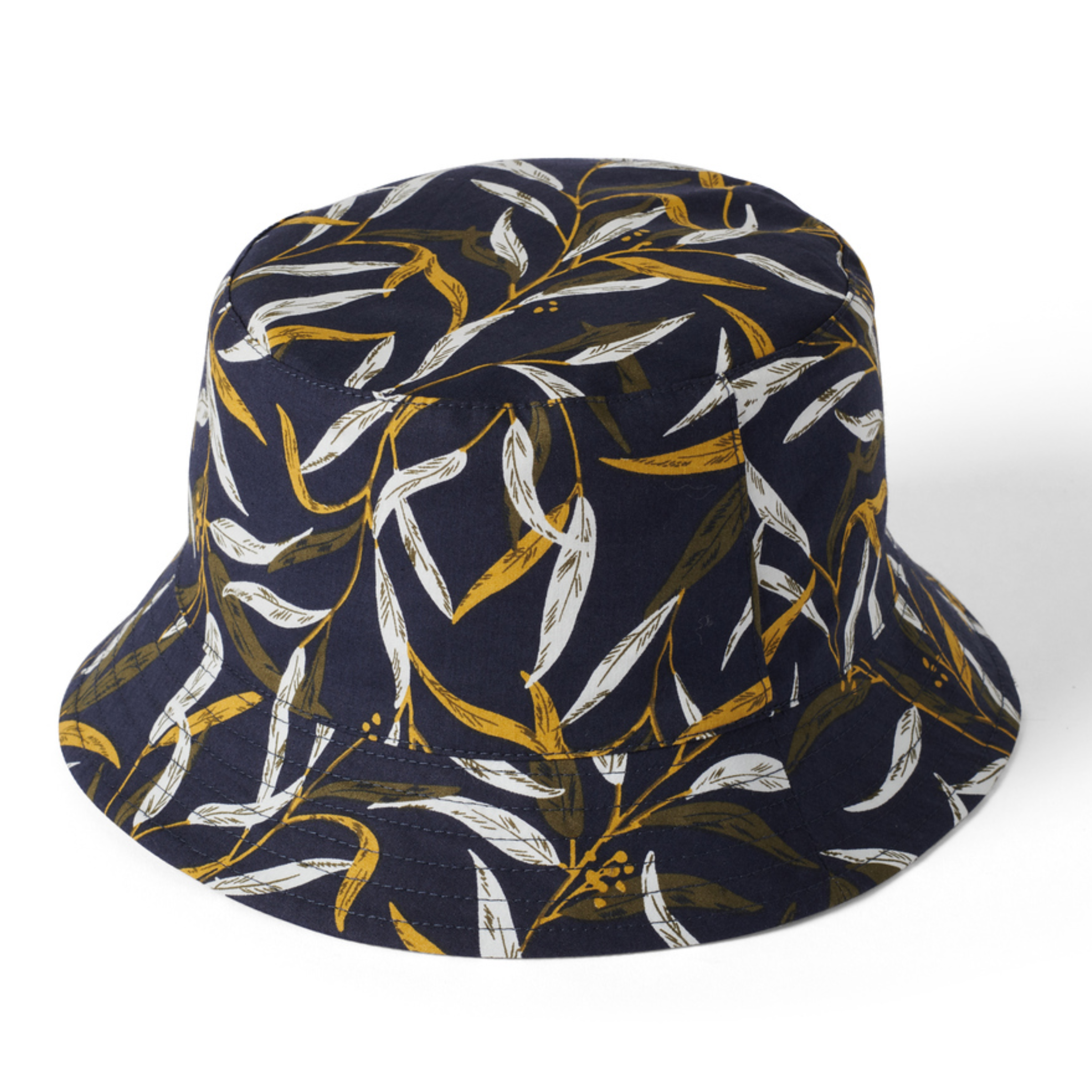 The Hat Shop Failsworth Cotton Reversible Bucket Hat Navy