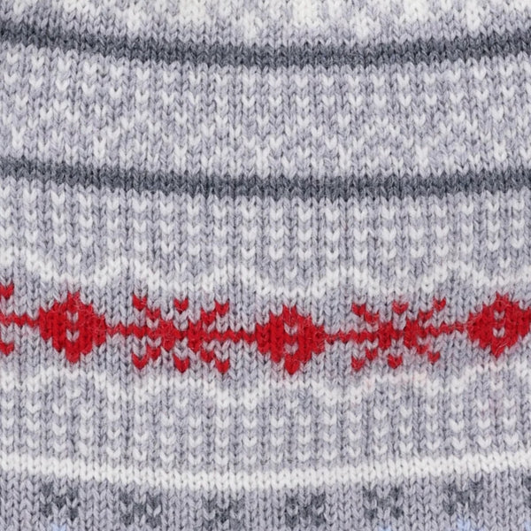 The Hat Shop, Tilley 100% Merino Wool Fairisle Beanie Hat in Grey