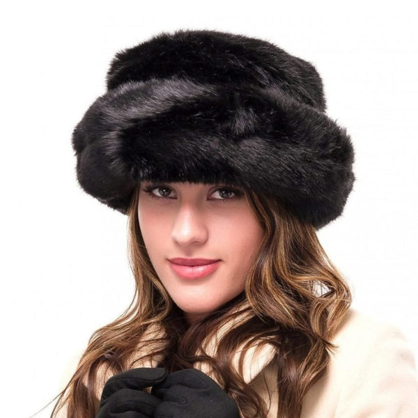 The Hat Shop Denton Geneva Faux Fur Black