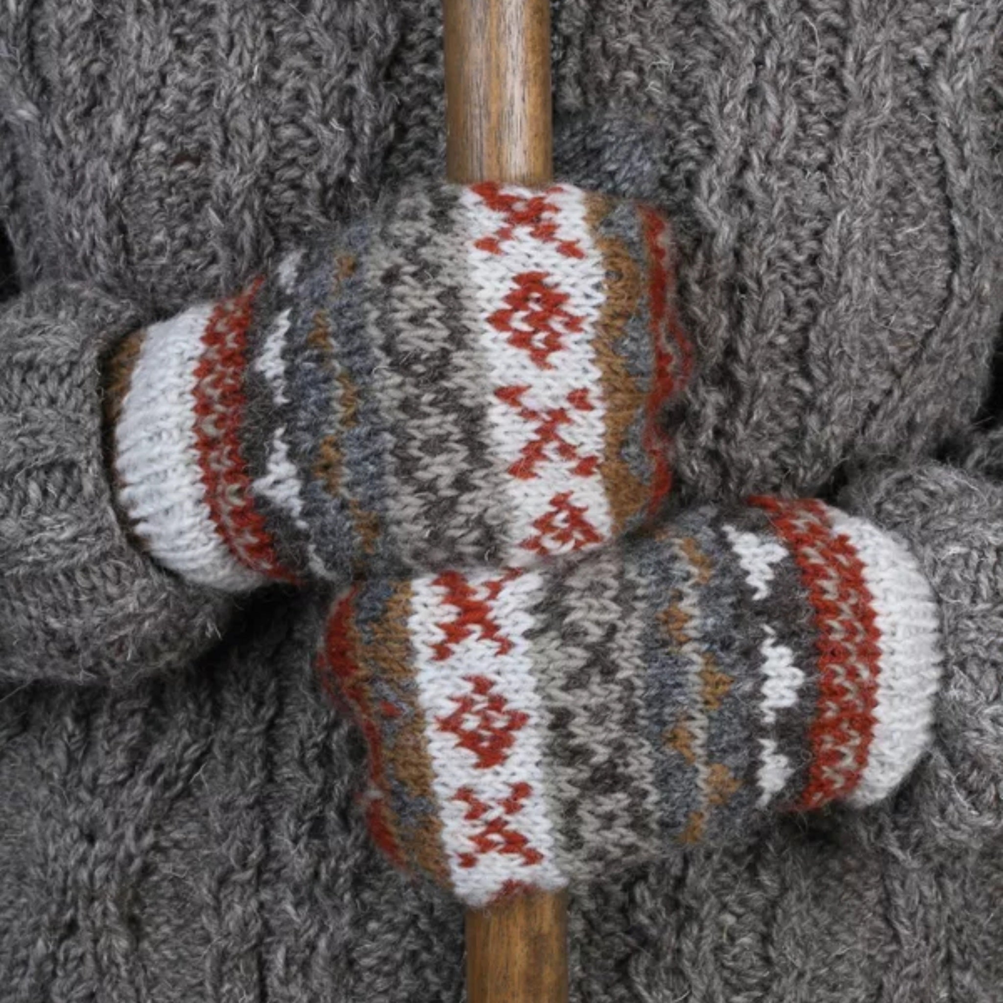 The Hat Shop Ladies Pachamama Finisterre Lined Wool Mittens 'Grey'