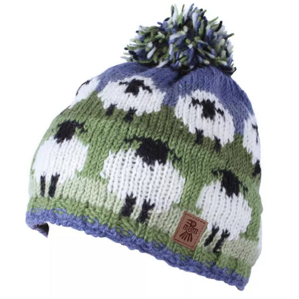 The Hat Shop Ladies Pachamama Flock Of Sheep Bobble Hat