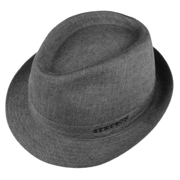 The Hat Shop Stetson Geneva Linen Trilby 'Grey'