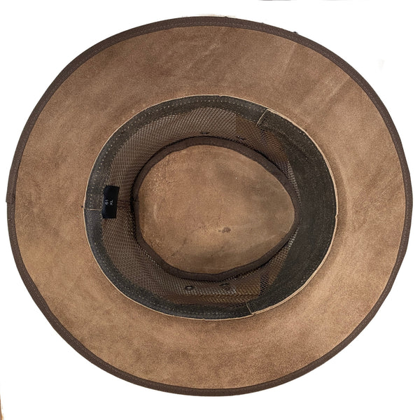 The Hat Shop Leather Airflow Bush Hat Underside