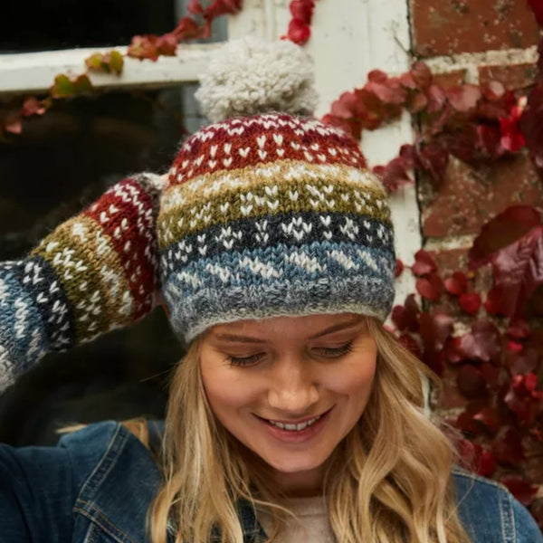 The Hat Shop Pachamama Helmsdale Bobble Beanie Hat