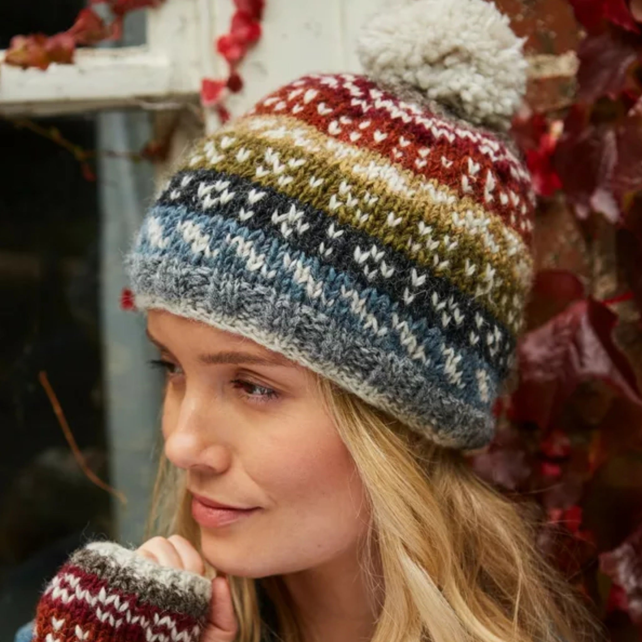The Hat Shop Pachamama Helmsdale Bobble Beanie Hat