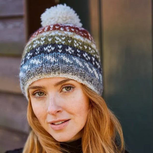The Hat Shop Pachamama Helmsdale Bobble Beanie Hat