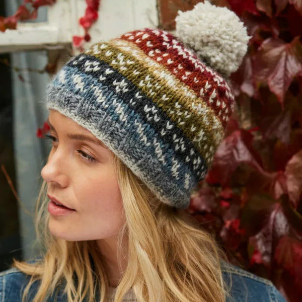 The Hat Shop Pachamama Helmsdale Bobble Beanie Hat