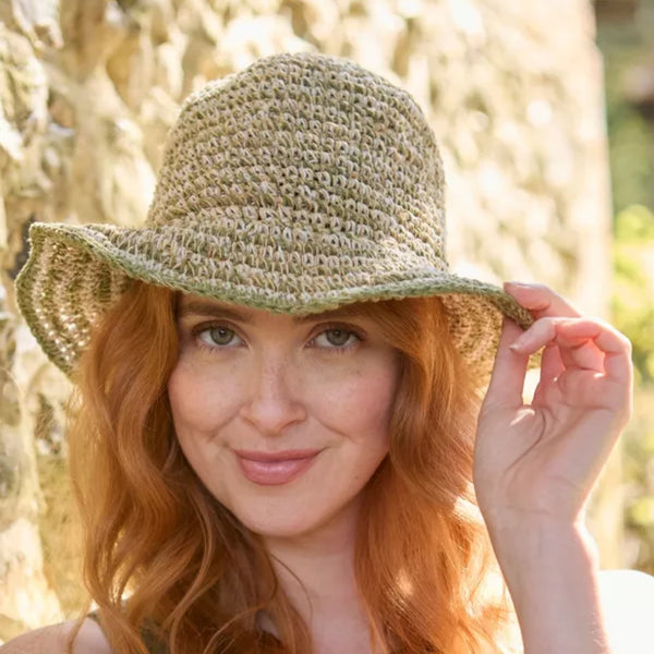 The Hat Shop Pachamama Cotton and Hemp Sun Hat in Sage