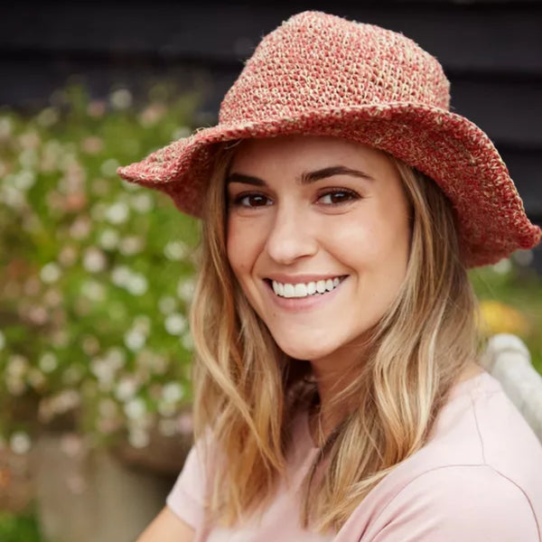 The Hat Shop Pachamama Hemp and Cotton Sun Hat in Terracota