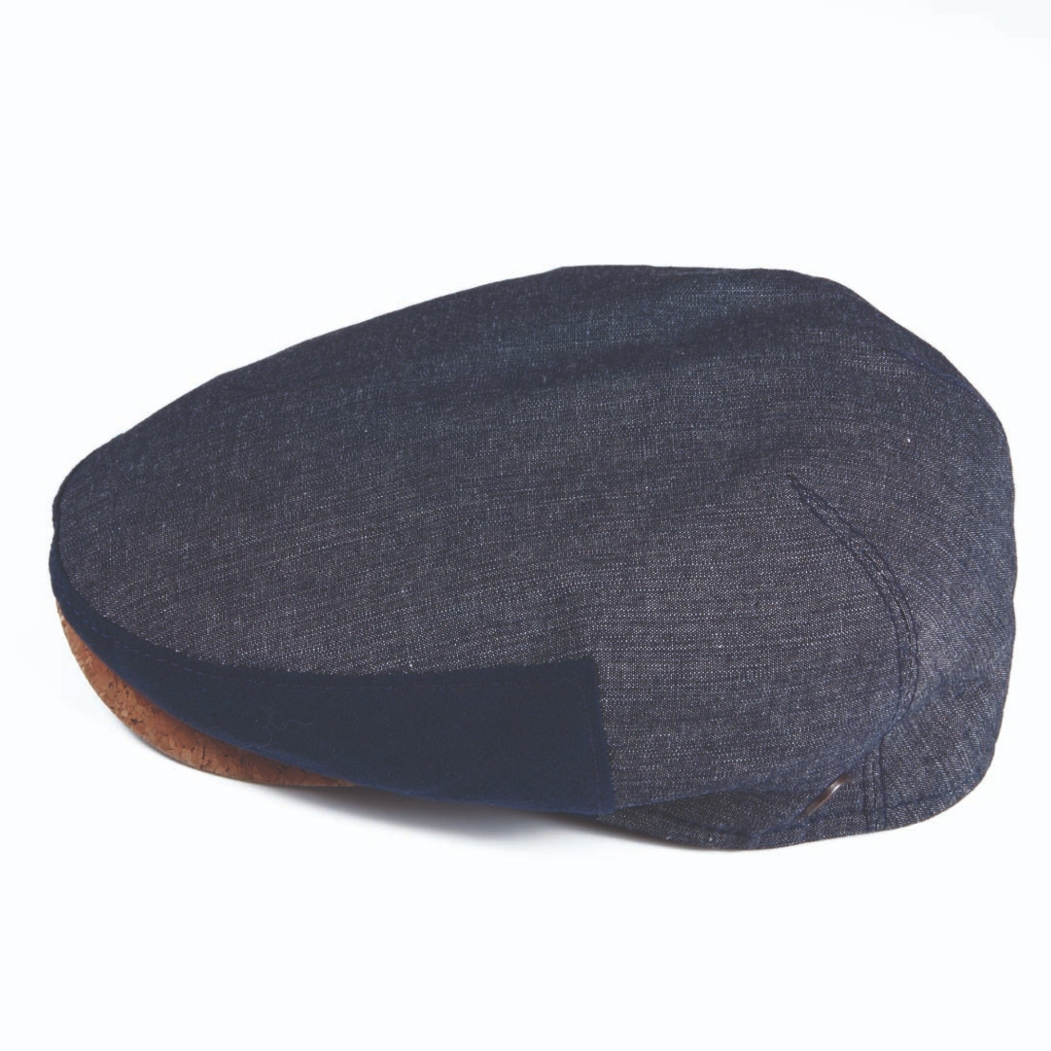 The Hat Shop Dasmarca Cotton-Linen Flat Cap 'Navy'
