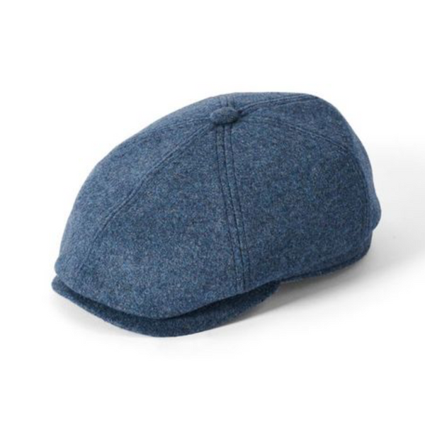 The Hat Shop Failsworth Italian Wool Hudson Cap in Jeans