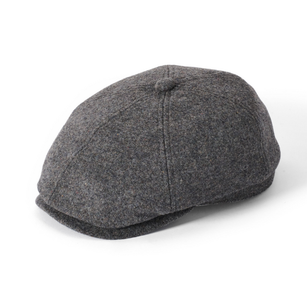 The Hat Shop Italian Wool Husdon Cap in Grey